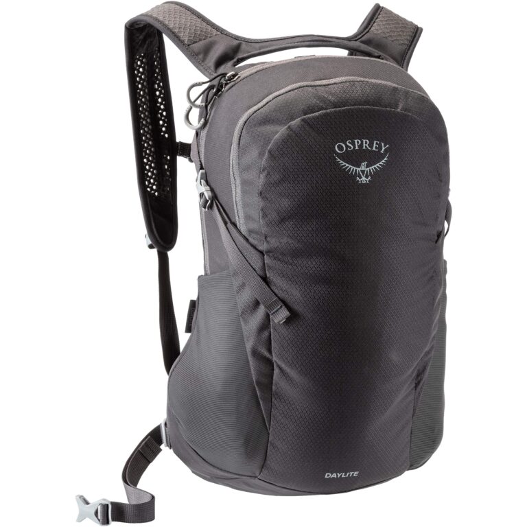 Gray Osprey Daylite backpack with mesh straps and logo